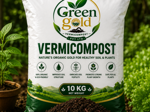 Green Gold Vermicompost 10 KG – Premium Organic Fertilizer for Productive Gardens & Farms